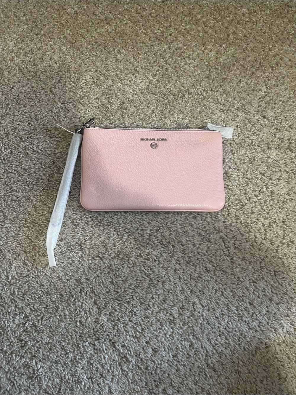 Michael Kors Blush Pink Pebbled Leather Wristlet